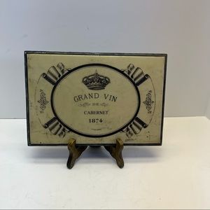 Grand Vin De Cabernet 1874 Wine Barware Wall Plaque Sign Decorative